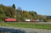 152 049 mit Container 152 049 mit Container